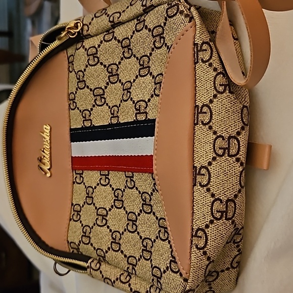 5/$25 GD Monogram Striped Crossbody Mini Bag - Picture 3 of 6